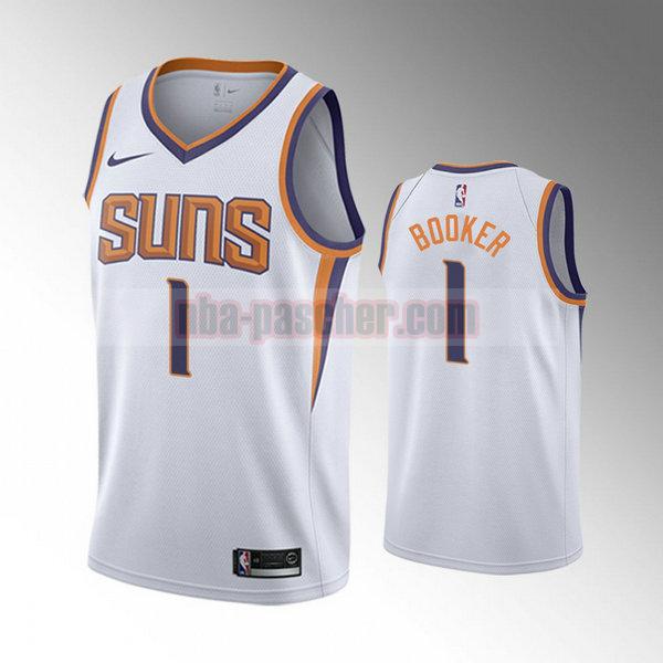 Maillot Phoenix Suns Homme Devin Booker 1 2020-21 Temporada Statement blanc