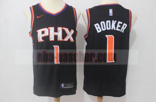 Maillot Phoenix Suns Homme Devin Booker 1 Basketball Noir