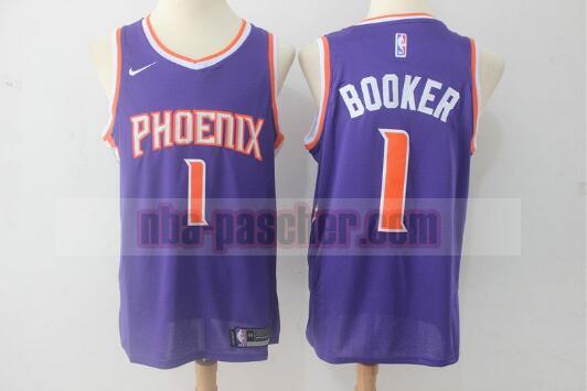 Maillot Phoenix Suns Homme Devin Booker 1 Basketball Pourpre
