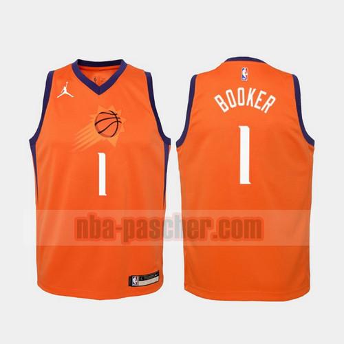 Maillot Phoenix Suns Homme Devin Booker Jersey 1 2020-21 Statement Orange
