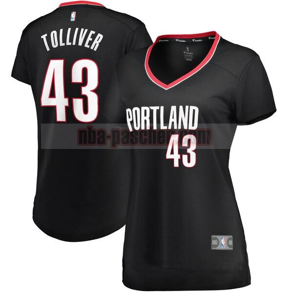 Maillot Portland Trail Blazers Femme Anthony Tolliver 43 icon edition Noir