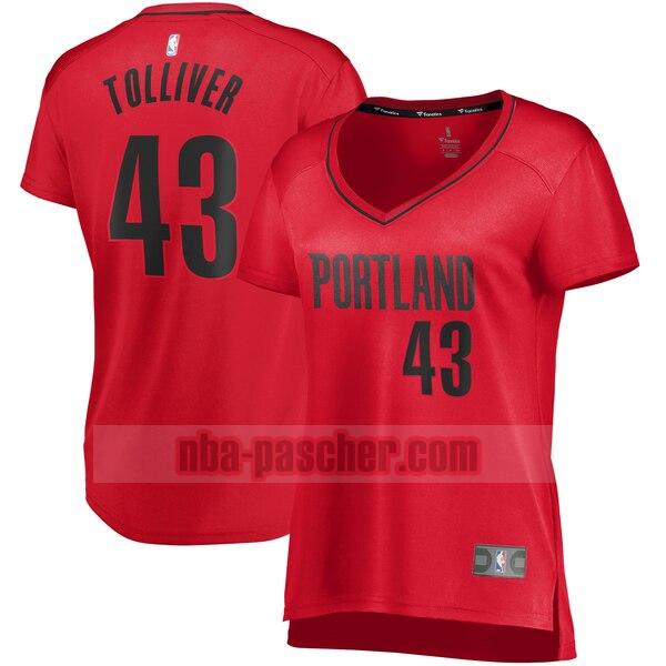Maillot Portland Trail Blazers Femme Anthony Tolliver 43 statement edition Rouge