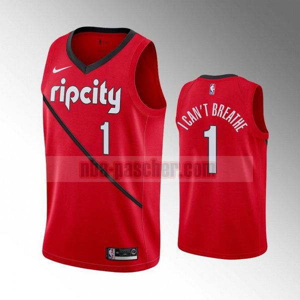 Maillot Portland Trail Blazers Homme Anfernee Simons 1 2019-2020 Rouge