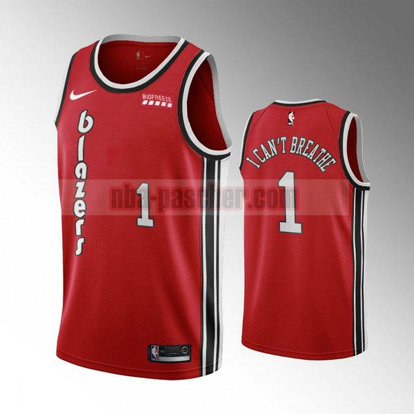 Maillot Portland Trail Blazers Homme Anfernee Simons 1 2020-21 Temporada Statement Rouge