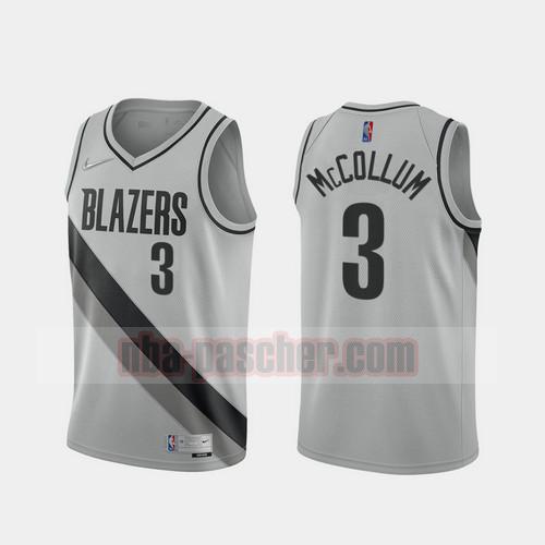 Maillot Portland Trail Blazers Homme C.J. Mccollum 3 2020-21 Earned Edition gris