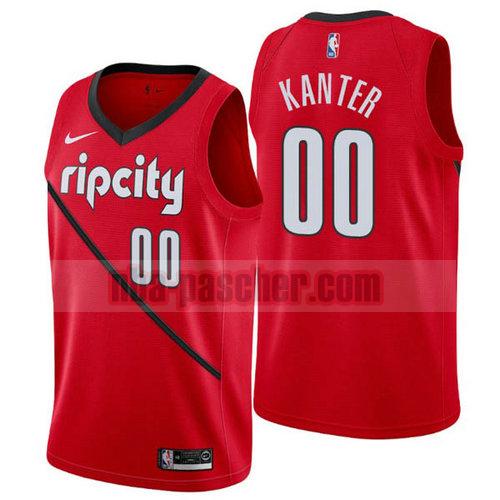 Maillot Portland Trail Blazers Homme Enes Kanter 0 Earned 2019 Rouge