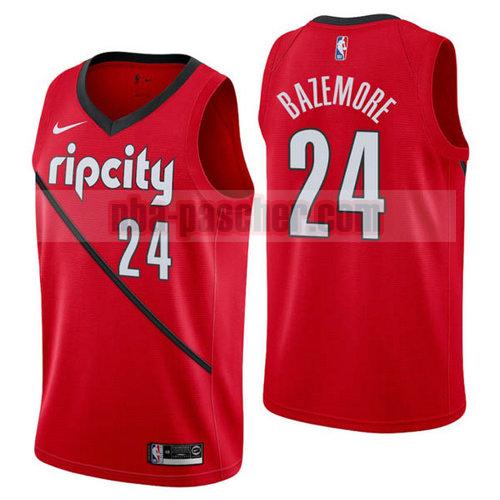 Maillot Portland Trail Blazers Homme Kent Bazemore 24 Earned 2019 Rouge