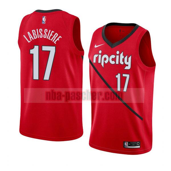 Maillot Portland Trail Blazers Homme Skal Labissiere 17 2019-2020 Rouge