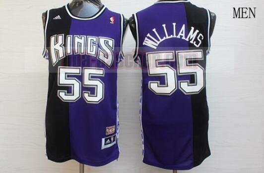 Maillot Sacramento Kings Homme Jason Williams 55 Basketball Morado-Noir