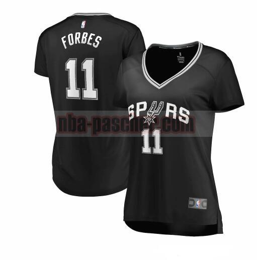 Maillot San Antonio Spurs Femme Bryn Forbes 11 icon edition Noir