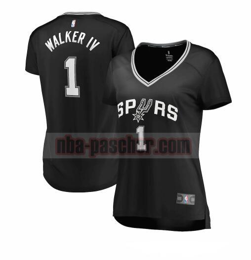 Maillot San Antonio Spurs Femme Lonnie Walker 1 icon edition Noir