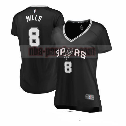 Maillot San Antonio Spurs Femme Patty Mills 8 icon edition Noir