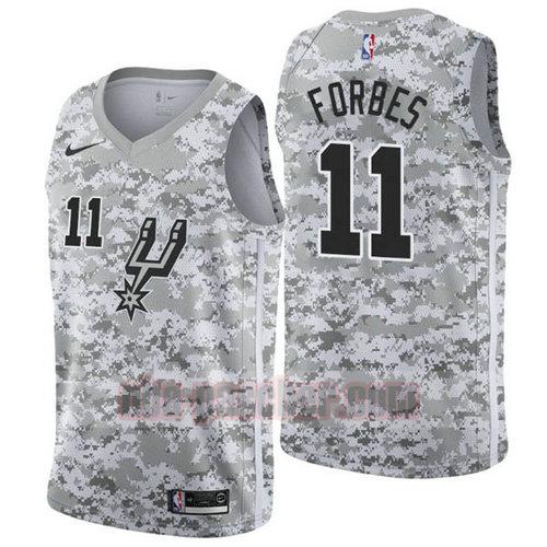 Maillot San Antonio Spurs Homme Bryn Forbes 11 Earned 2019 gris