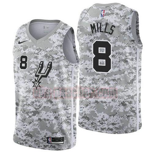 Maillot San Antonio Spurs Homme Patty Mills 8 Earned 2019 gris
