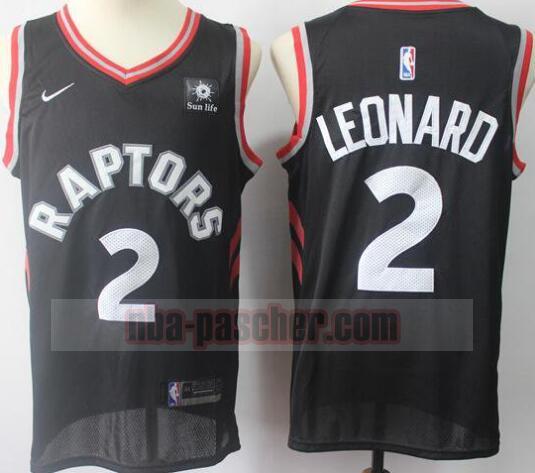 Maillot Toronto Raptors Homme Kawhi Leonard 2 Basketball Noir