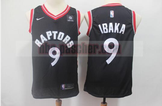 Maillot Toronto Raptors Homme Serge Ibaka 9 Basket-ball 2019 Noir