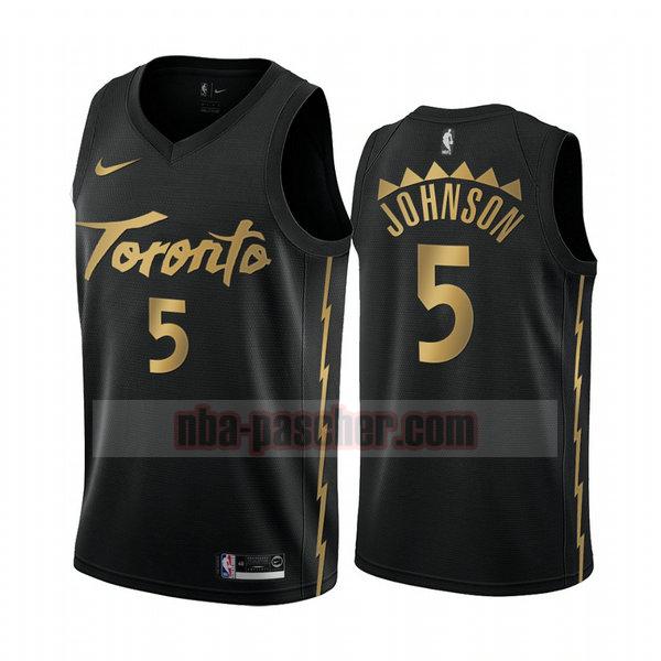 Maillot Toronto Raptors Homme Stanley Johnson 5 2020-21 Temporada Statement Noir