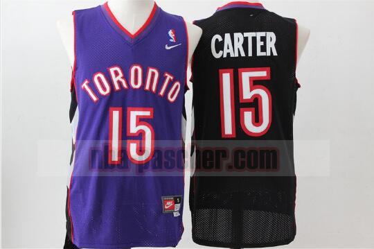 Maillot Toronto Raptors Homme Vince Carter 15 Basketball Morado-Noir