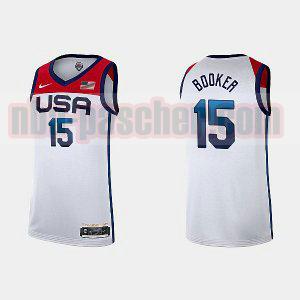 Maillot USA Homme devin booker 15 2021 tokyo Blanc