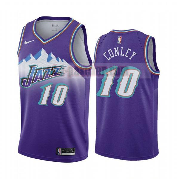 Maillot Utah Jazz Homme Mike Conley 10 2020-21 Temporada Statement Pourpre