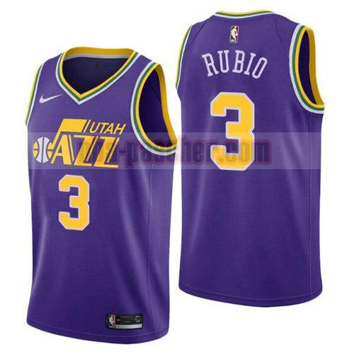 Maillot Utah Jazz Homme Ricky Rubio 3 2018-19 porpora