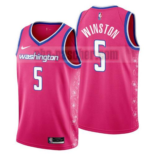 Maillot Washington Wizards Homme Cassius Winston 5 2022-2023 City Edition rosa