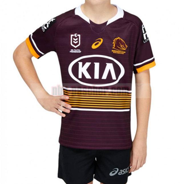 Maillot de foot rugby Brisbane Broncos 2021 Enfant Domicile