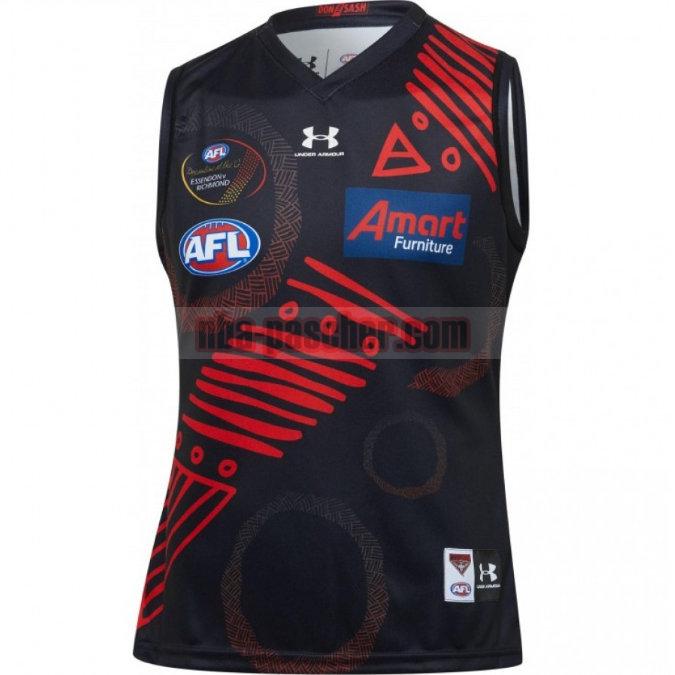 Maillot de foot rugby Essendon Bombers 2020 Homme Indigenous Guernsey