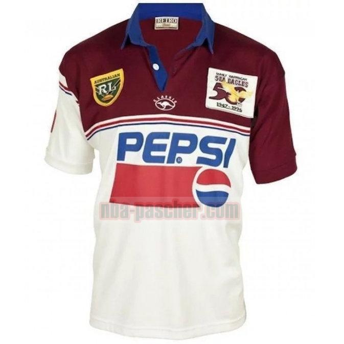 Maillot de foot rugby Manly Warringah Sea Eagles 1996 Homme Retro
