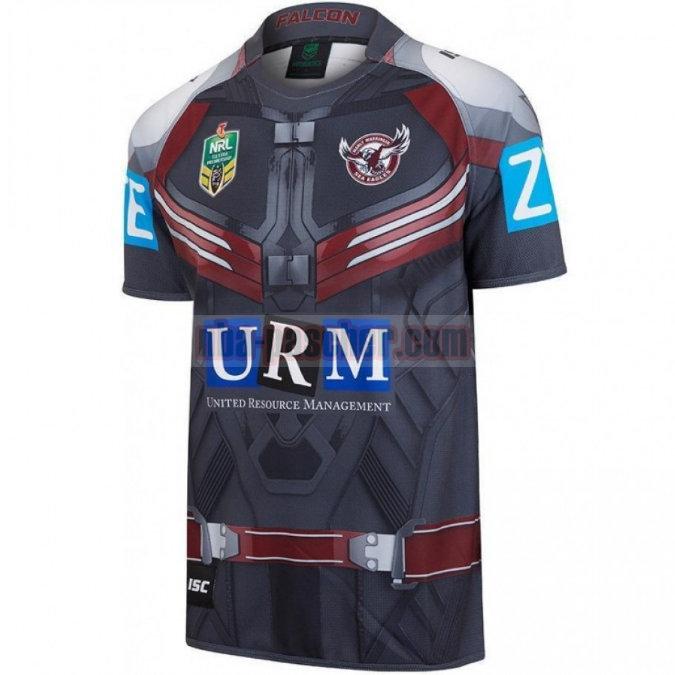 Maillot de foot rugby Manly Warringah Sea Eagles 2017 Homme Marvel