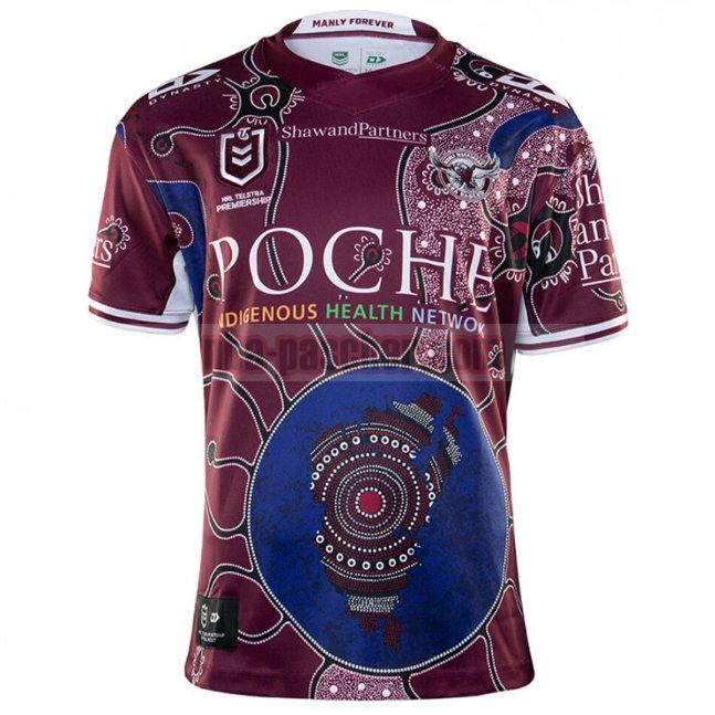Maillot de foot rugby Manly Warringah Sea Eagles 2020 Homme Indigenous