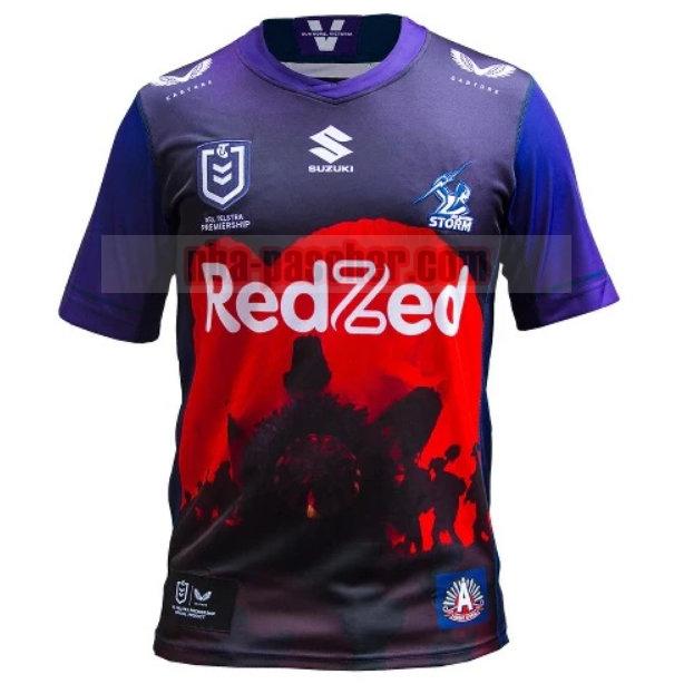 Maillot de foot rugby Melbourne Storm 2021 Homme Anzac