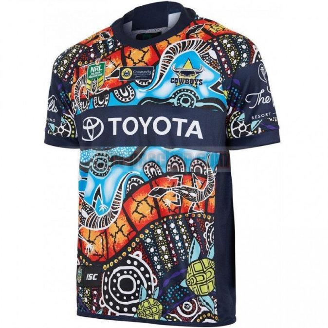 Maillot de foot rugby North Queensland Cowboys 2018 Homme Ingenous