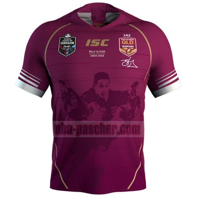 Maillot de foot rugby Queensland Maroons 2018 Homme Billy Slater