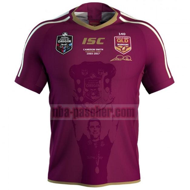 Maillot de foot rugby Queensland Maroons 2018 Homme Cameron Smith