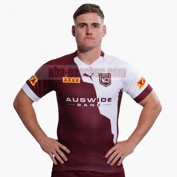Maillot de foot rugby Queensland Maroons 2021 Homme Captain Run