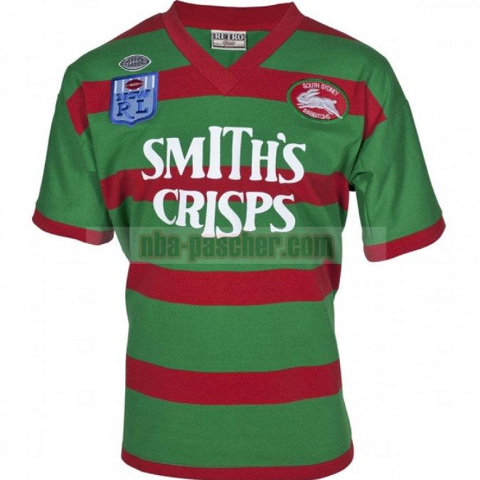 Maillot de foot rugby South Sydney Rabbitohs 1989 Homme Domicile