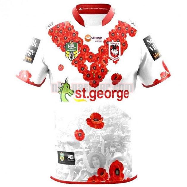 Maillot de foot rugby St George Illawarra Dragons 2018 Homme Commemorative