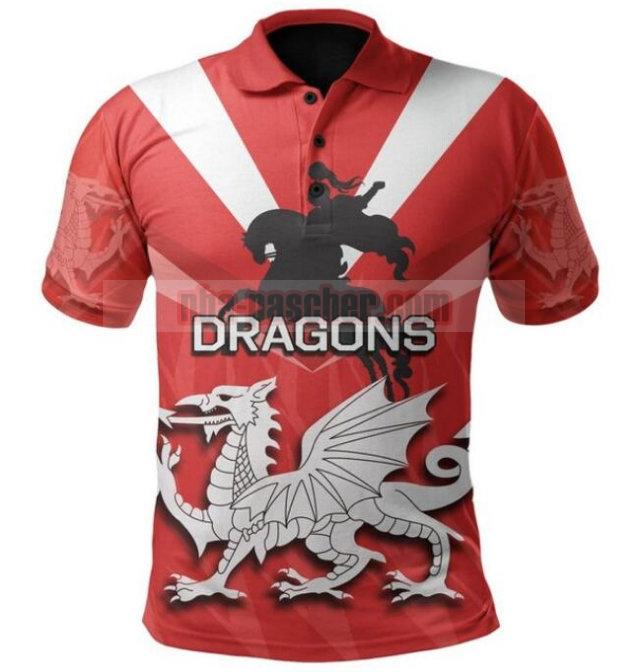 Maillot de foot rugby St George Illawarra Dragons 2020 Homme Polo