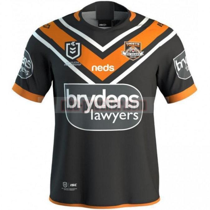 Maillot de foot rugby Wests Tigers 2019 Homme Domicile