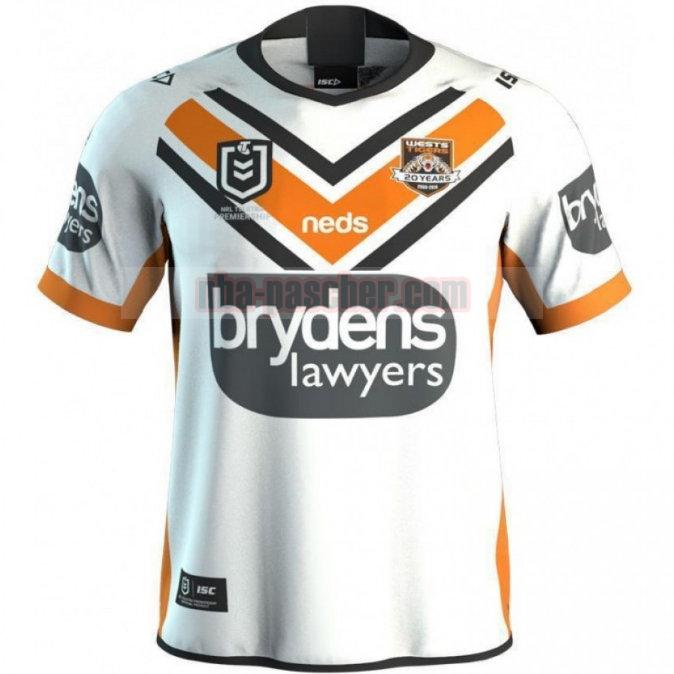 Maillot de foot rugby Wests Tigers 2019 Homme Exterieur