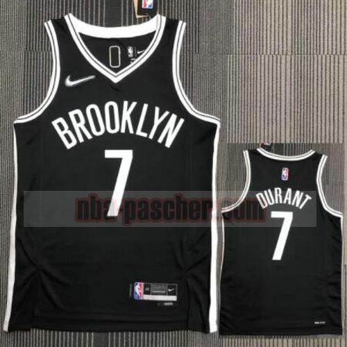 Maillot pas cher Brooklyn Nets Homme DURANT 7 21-22 75e anniversaire Noir