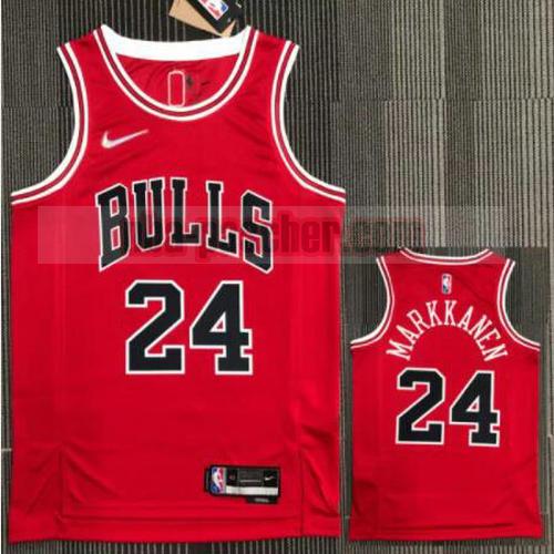 Maillot pas cher Chicago Bulls Homme MARKKANEN 24 21-22 75e anniversaire rouge