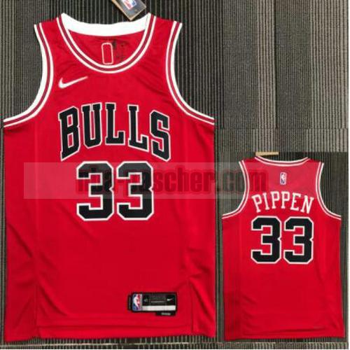 Maillot pas cher Chicago Bulls Homme PIPPEN 33 21-22 75e anniversaire rouge