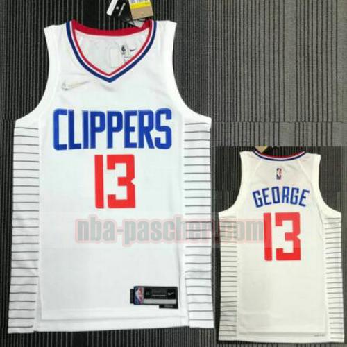 Maillot pas cher Los Angeles Clippers Homme GEORGE 13 21-22 75e anniversaire blanche