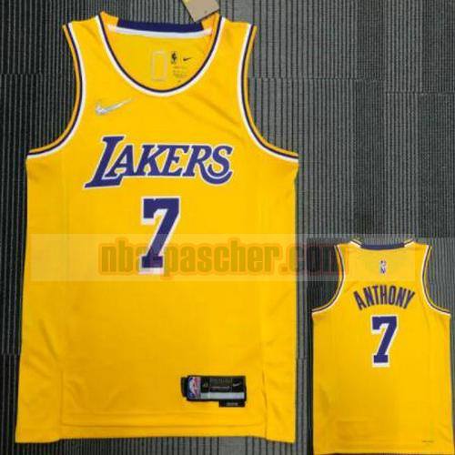 Maillot pas cher Los Angeles Lakers Homme ANTHONY 7 21-22 75e anniversaire Jaune