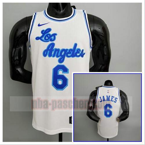 Maillot pas cher Los Angeles Lakers Homme James 6 NBA blanche
