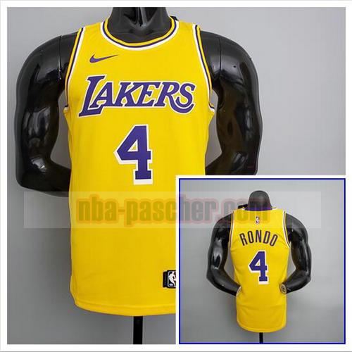 Maillot pas cher Los Angeles Lakers Homme Rondo 4 NBA Jaune