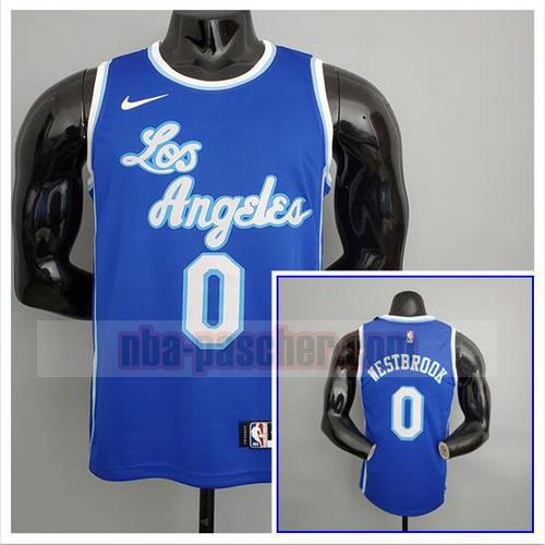 Maillot pas cher Los Angeles Lakers Homme Westbrook 0 NBA Bleu