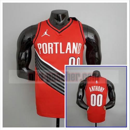 Maillot pas cher Portland Trail Blazers Homme Anthony 0 NBA (modèle JORDANIE) rouge